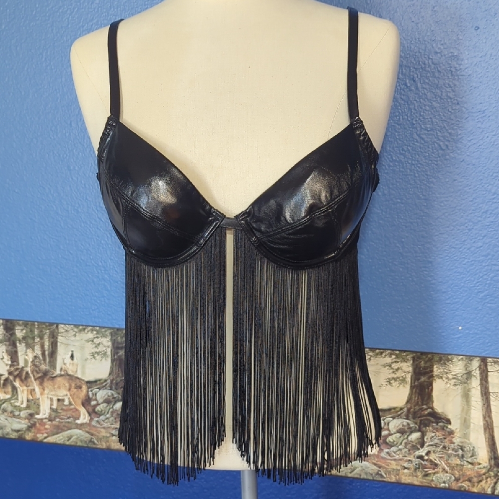 Vintage Fashion Bug Fringe Bralette